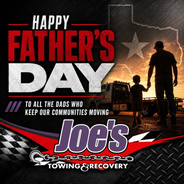 Here's to the dads who keep calm in a breakdown, know when to call for backup, and always help steer things in the right direction. Joe's Towing & Recovery wishes all fathers a Happy Father's Day! #FathersDay